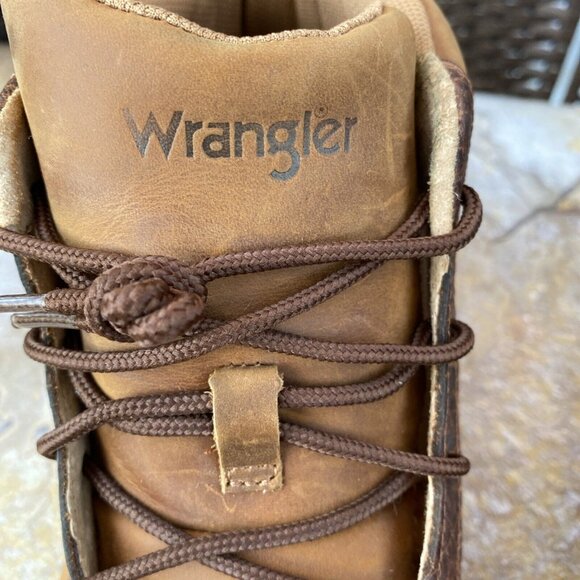 Wrangler Leather Work Boots Men\'s 11 Medium Heritage Wedge kmq0001 Height 4\